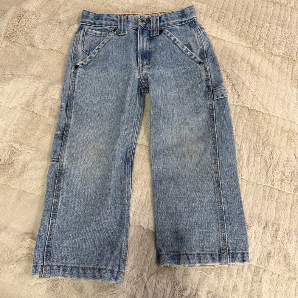 Vintage Y2K 90s Levis Baggy Loose Fit Carpenter Denim Jeans Boys Size 4 REG